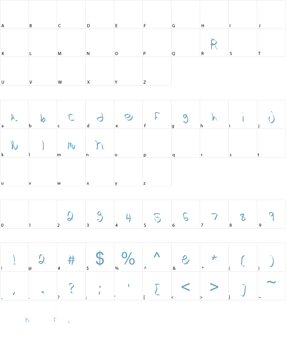 A136B Love Font Character